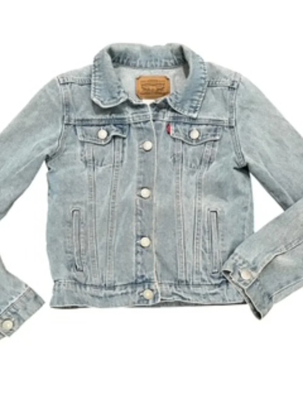Levi’s Denim Jean jacket Girl’s MEDIUM (10-12) Button Front Western light Blue